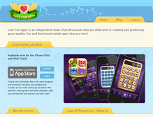Tablet Screenshot of lovefunapps.com